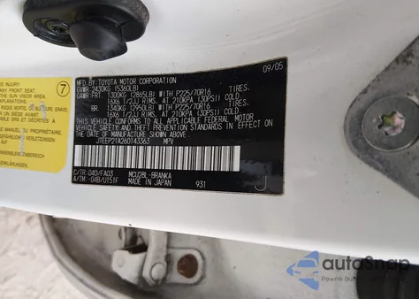 2006 Toyota Highlander V6 from USA, damaged, VIN JTEEP21A260143363